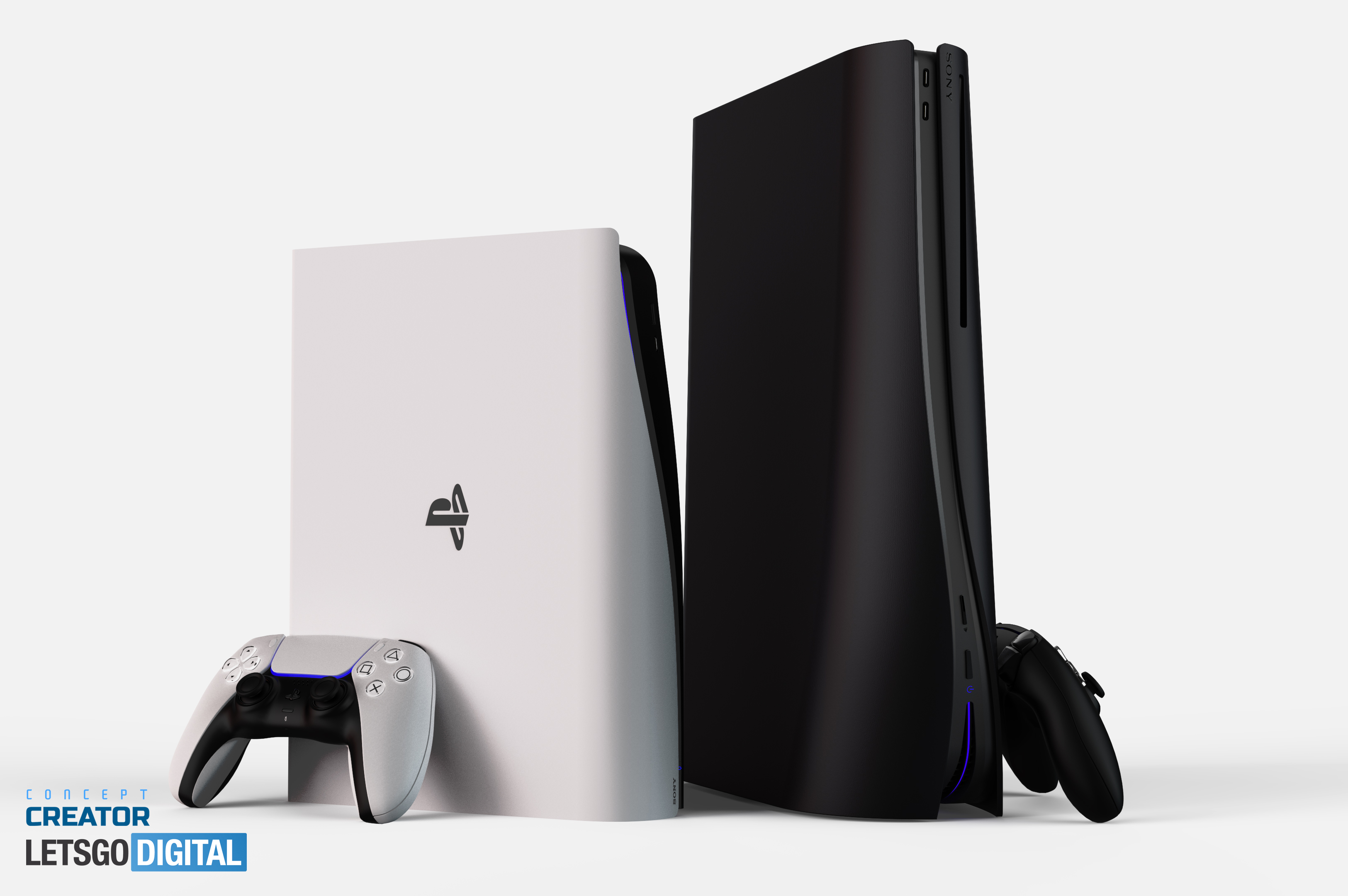 Black and white style: Concept Creator designer showed concept renders of  the Sony PlayStation 5 Pro game console