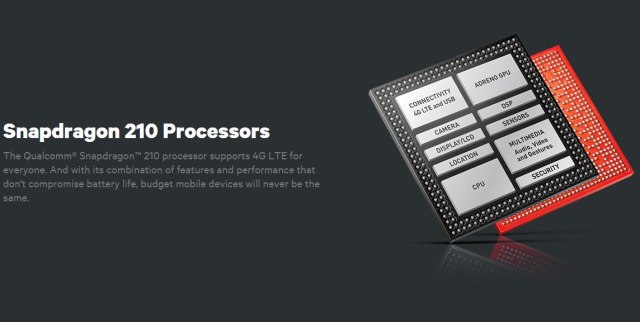 Qualcomm представила бюджетный процессор Snapdragon 210 с поддержкой LTE