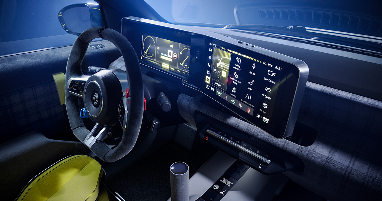 Vue de première personne de la Renault 5 Turbo 3E