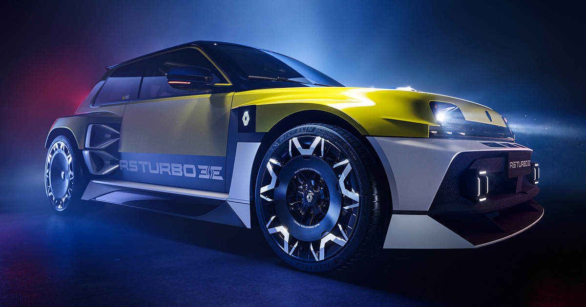 Design futuriste de la Renault 5 Turbo 3E