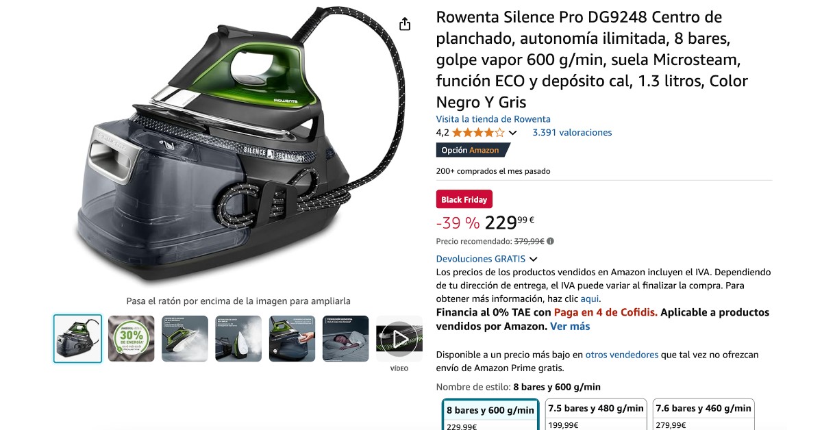 Rowenta Silence Pro DG9248 Centro de Planchado con 150€ de Descuento!No se pierda!