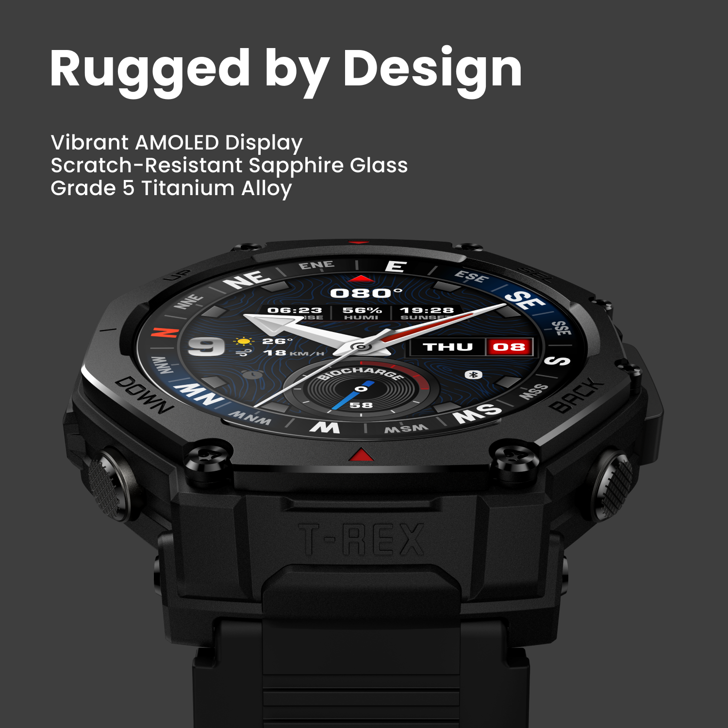 Дизайн часов Amazfit T-Rex 3 Pro