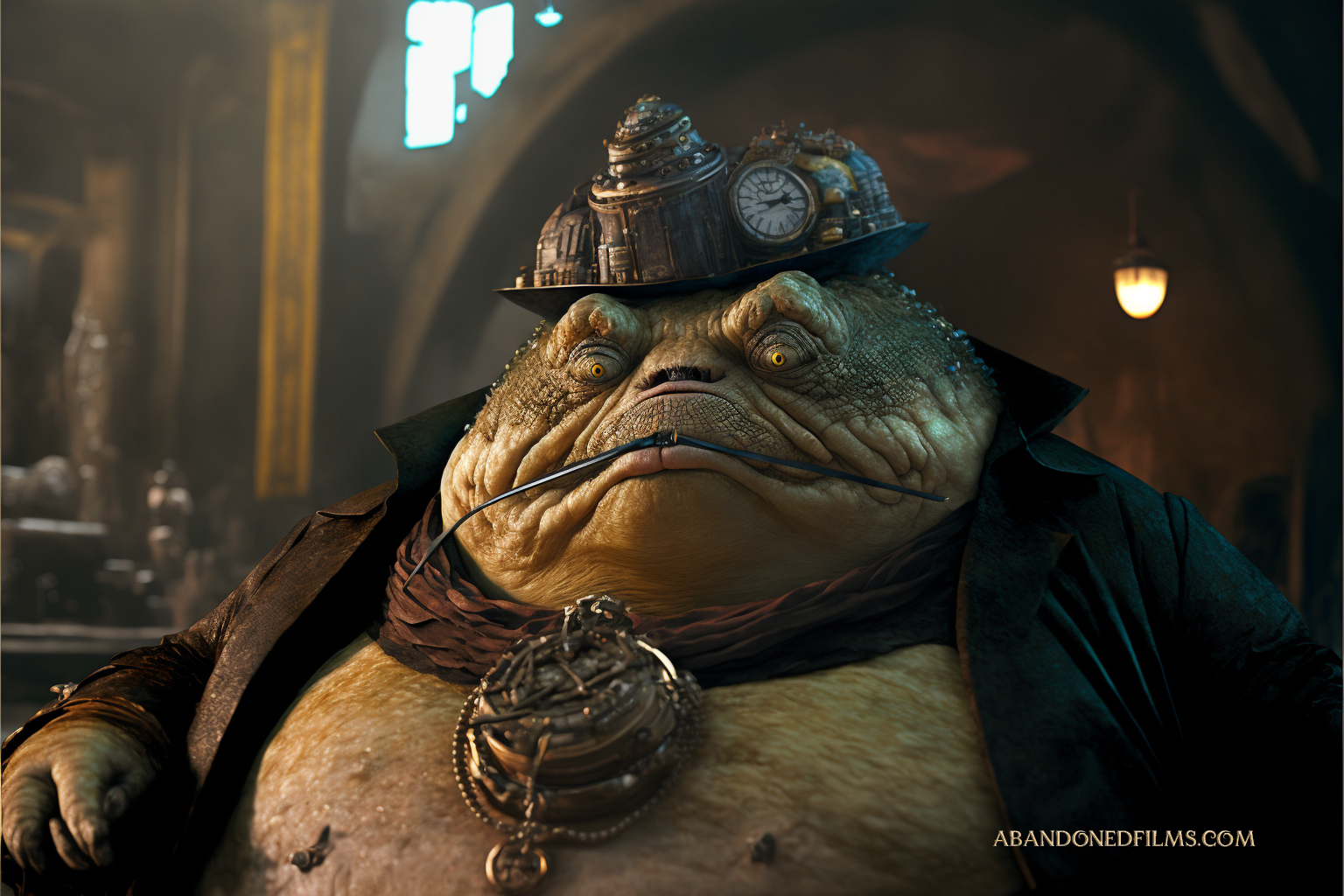 Neural network depicts planets and iconic Star Wars characters in steampunk style-6