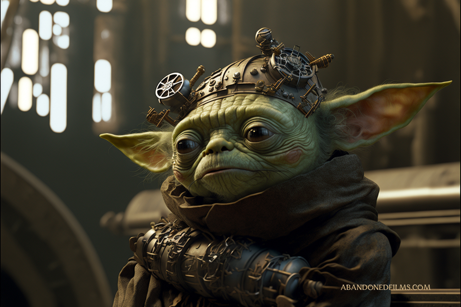 Neural network depicts planets and iconic Star Wars characters in steampunk style-9