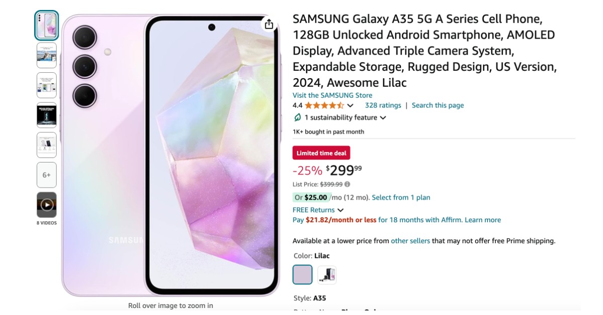 SAMSUNG Galaxy A35 Smartphone - Buy Now $100 Off!