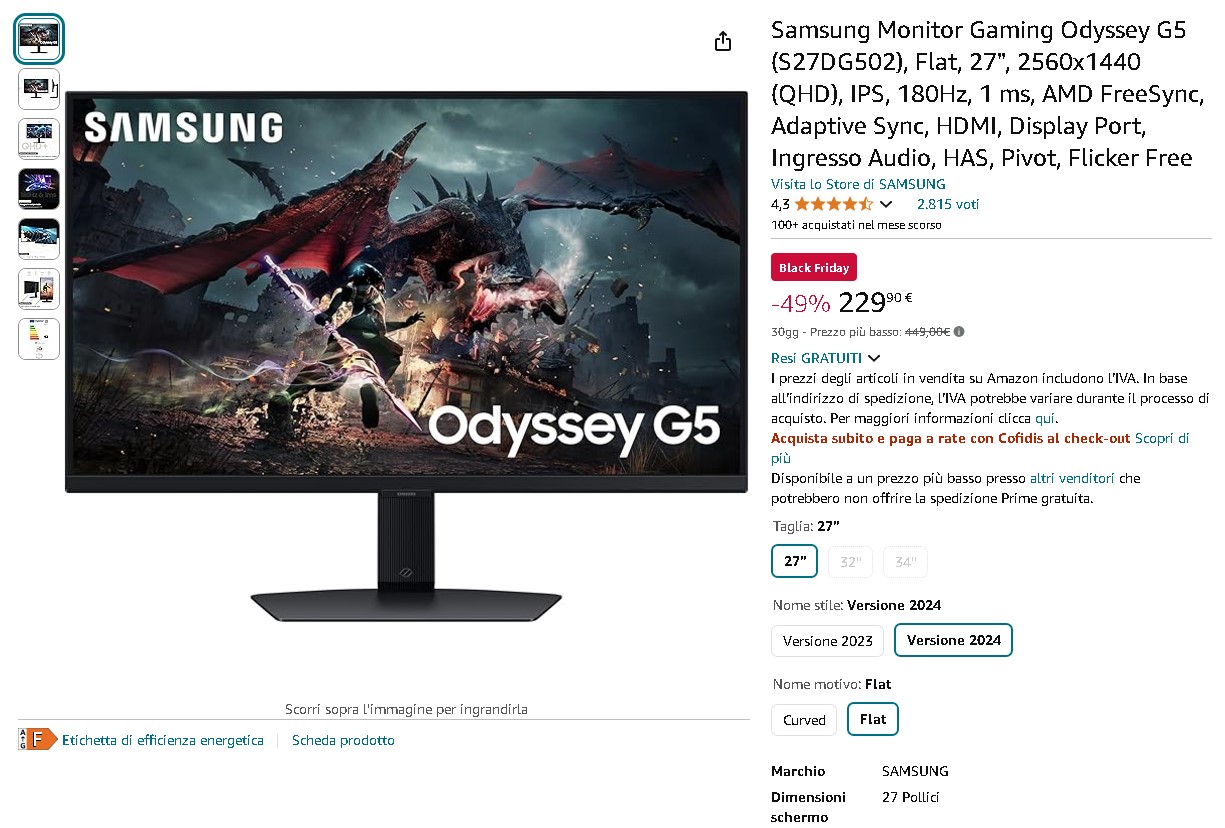 Monitor Samsung Odyssey G5