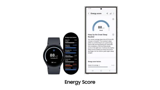 Facture d'énergie dans Samsung Health sur la Galaxy Watch 5