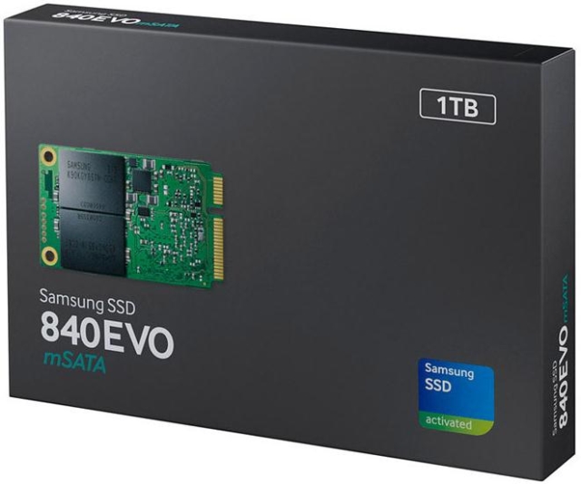 Самый большой mSATA SSD-накопитель Samsung 840 EVO на 1ТБ поступает в продажу