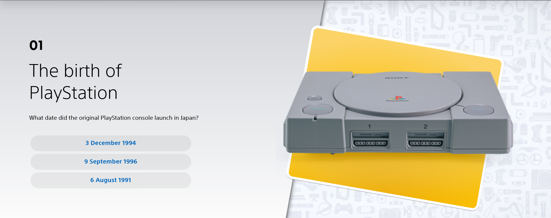 Screenshot aus dem Quiz. Illustration von PlayStation