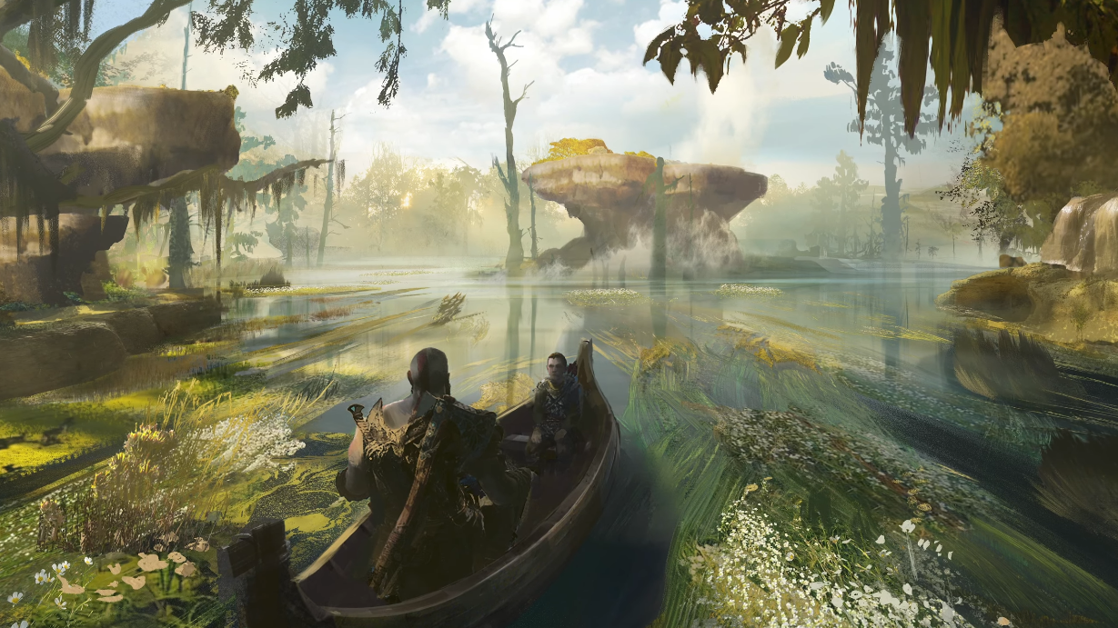 Gli sviluppatori di God of War: Ragnarok hanno raccontato del mondo dei nani Svartalheim, dove si sta costruendo una città industriale tra vari biomi.-4