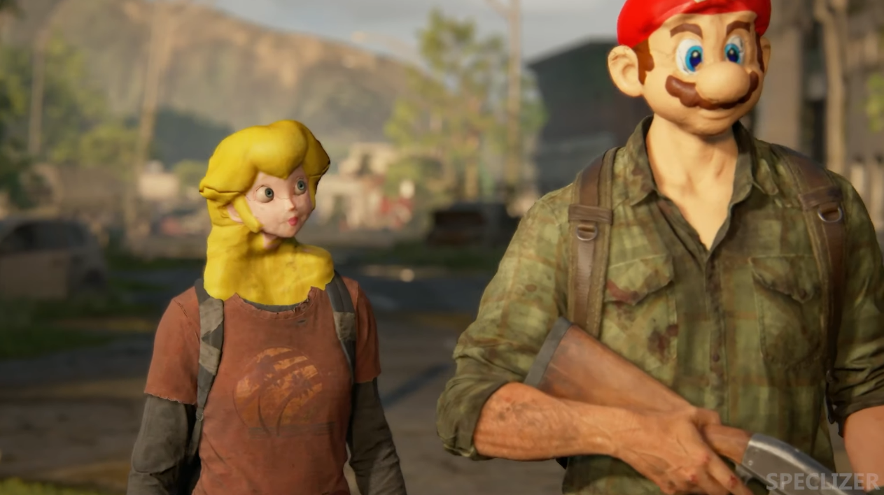 What is going on here? YouTuber replaces the faces of characters in The Last of Us Part II with characters from Super Mario Bros.-3