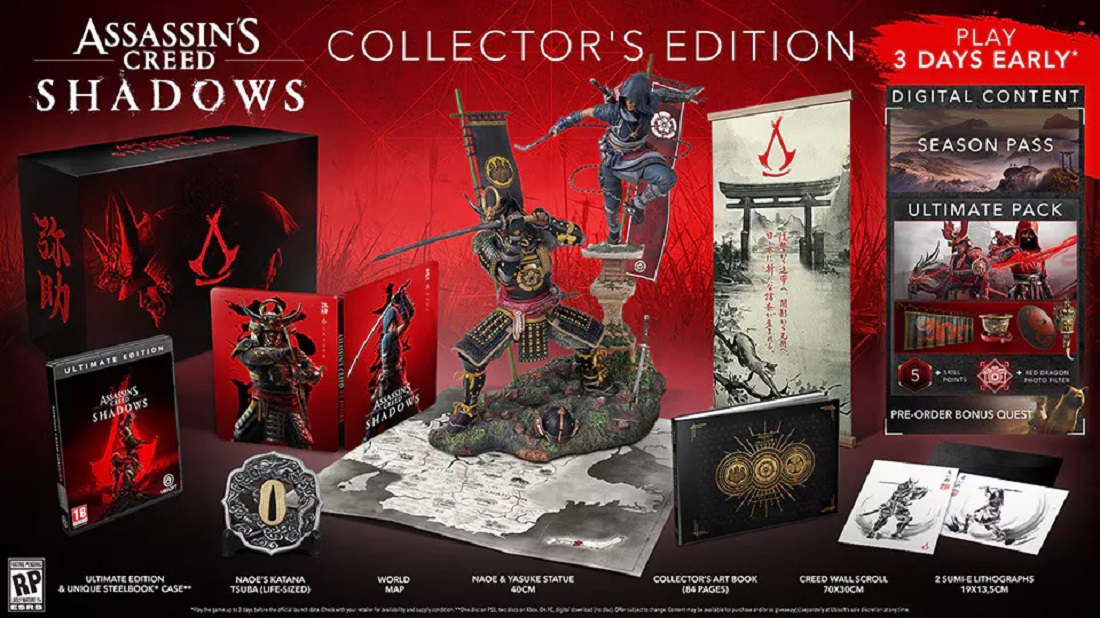 Ubisoft has unveiled a deluxe collector's edition of Assassin's Creed Shadows: fans of the franchise won't be able to pass it up