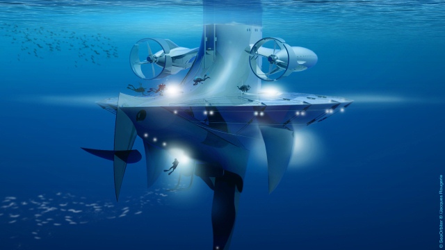 Плавучая вертикальная лаборатория SeaOrbiter для исследования морских глубин-2