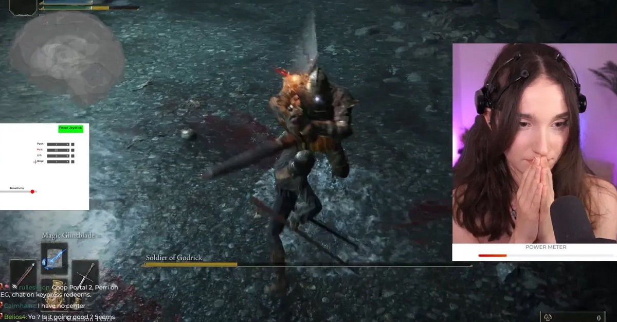 Hands-free: streamer girl defeats difficult bosses in Elden Ring with the power of thought and an EEG machine