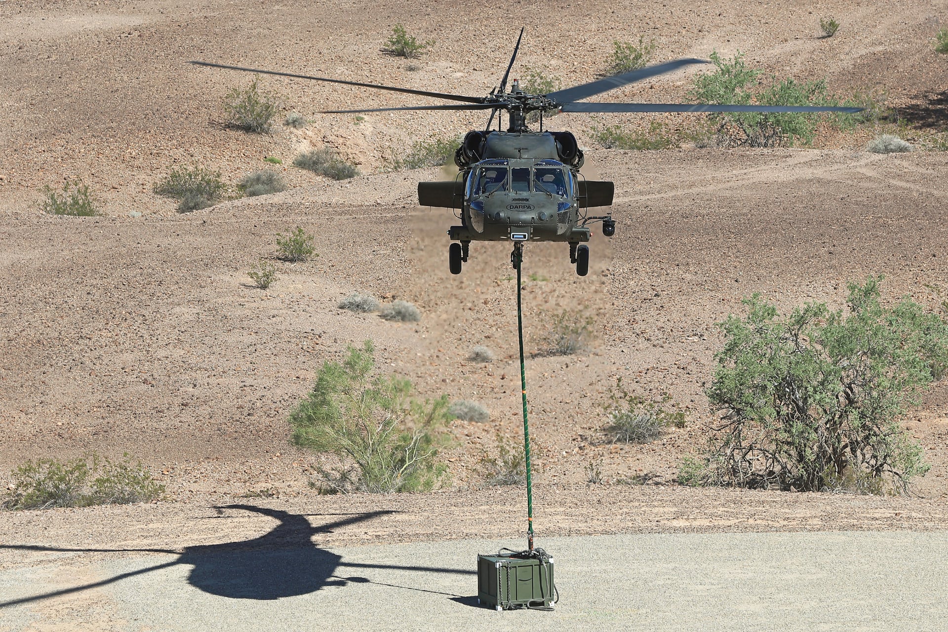 Et ubemannet Sikorsky UH-60M Black Hawk-helikopter under øvelsen Convergence 2022. Illustrasjon: Lockheed Martin