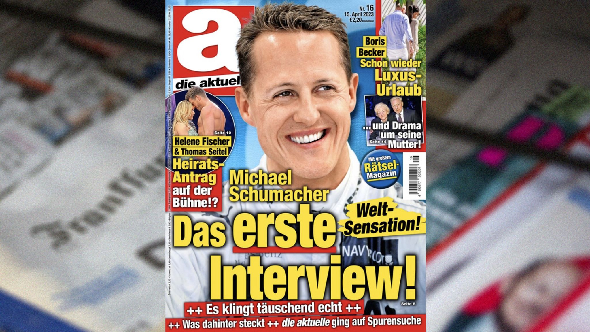 Der Chefredakteur des Frauenmagazins Die Aktuelle wurde gefeuert, nachdem  er ein von einer KI generiertes Interview mit Michael Schumacher  veröffentlicht hatte | Gagadget.com