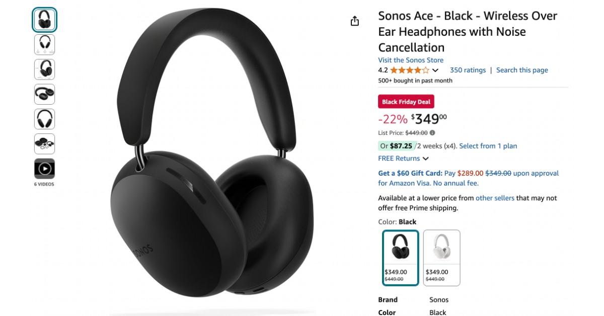 Sonos Ace Headphones - Limited $100 Discount!