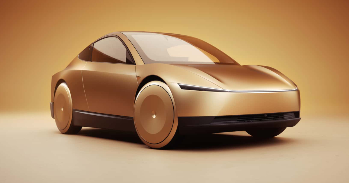 Tesla Cybercab shown from the front