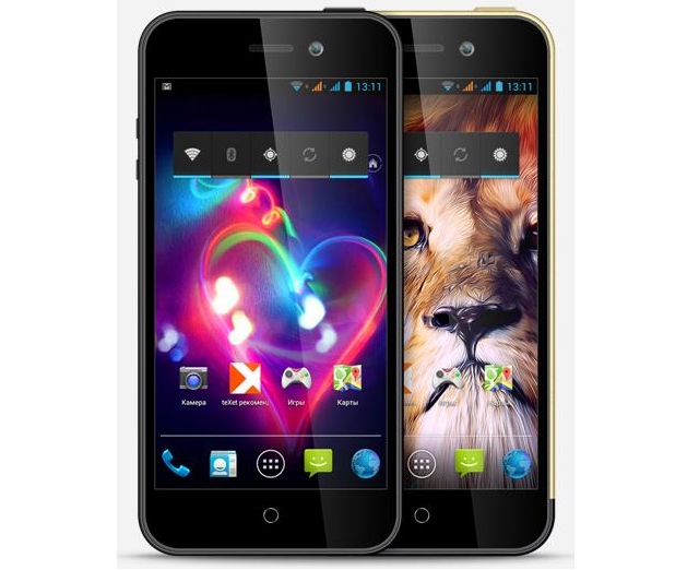 Android-смартфон TeXet iX: дешево и золотисто