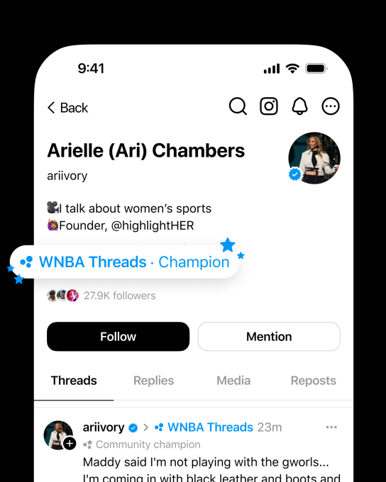 Champion badge for Threads Community