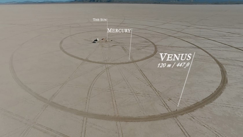 Солнечную систему точно воссоздали в пустыне с учетом масштаба