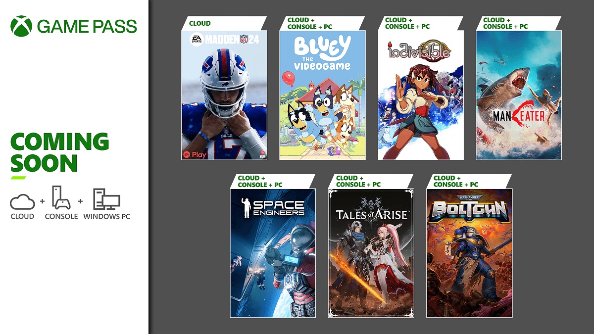 The Game Pass catalogue will soon be updated with seven new products - two of which are already available
