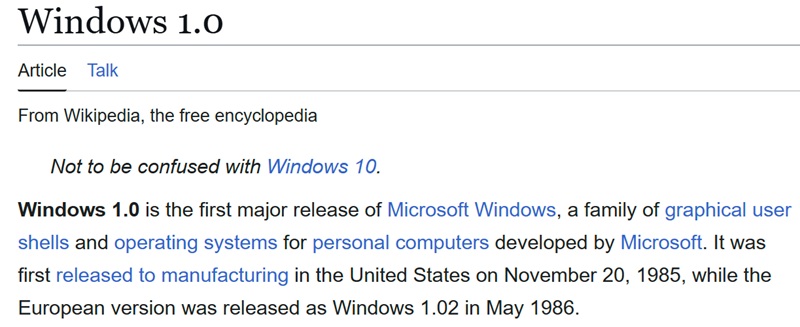 Постер Windows 1.0 от Microsoft