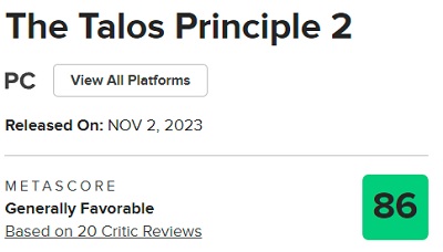 Et suverent puslespill med dyp mening: Kritikerne er begeistret for The Talos Principle 2 og gir spillet høye poengsummer.-3