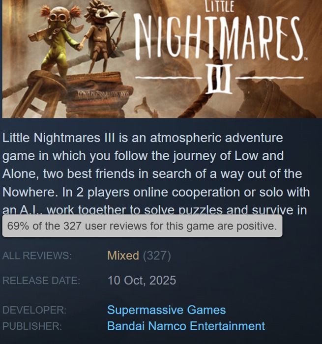 Обкладинка гри Little Nightmares 3