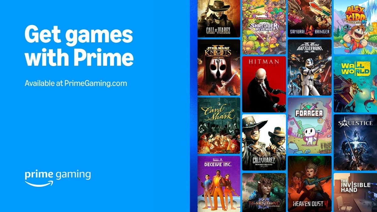 Amazon will give away 15 free games as part of its annual Prime Day promotion: gamers will receive Call of Juarez, Hitman Absolution and Star Wars: Knights of the Old Republic 2