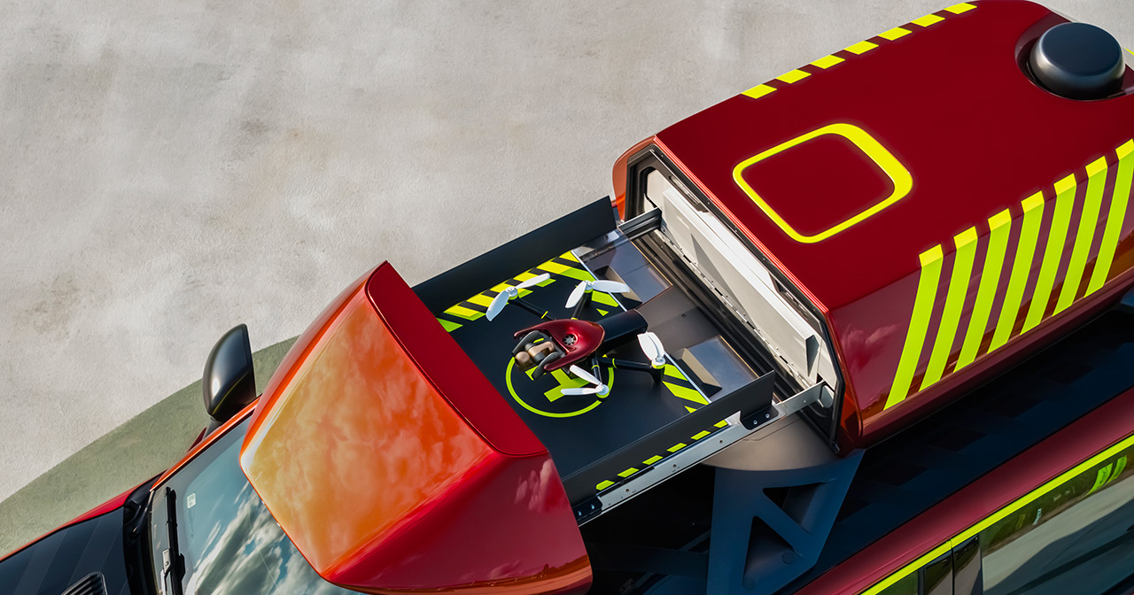 Interior of the Vision 4Rescue electric car