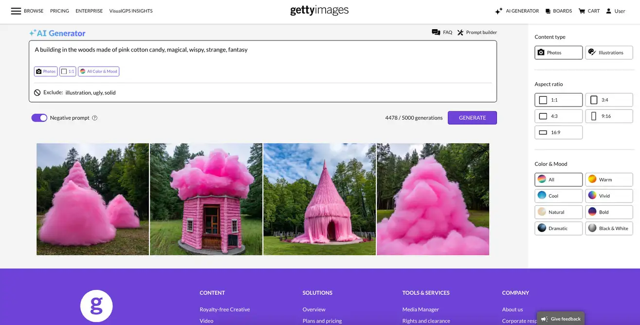 Getty Images a mis en place un générateur d'images pour les contenus sous licence.-2