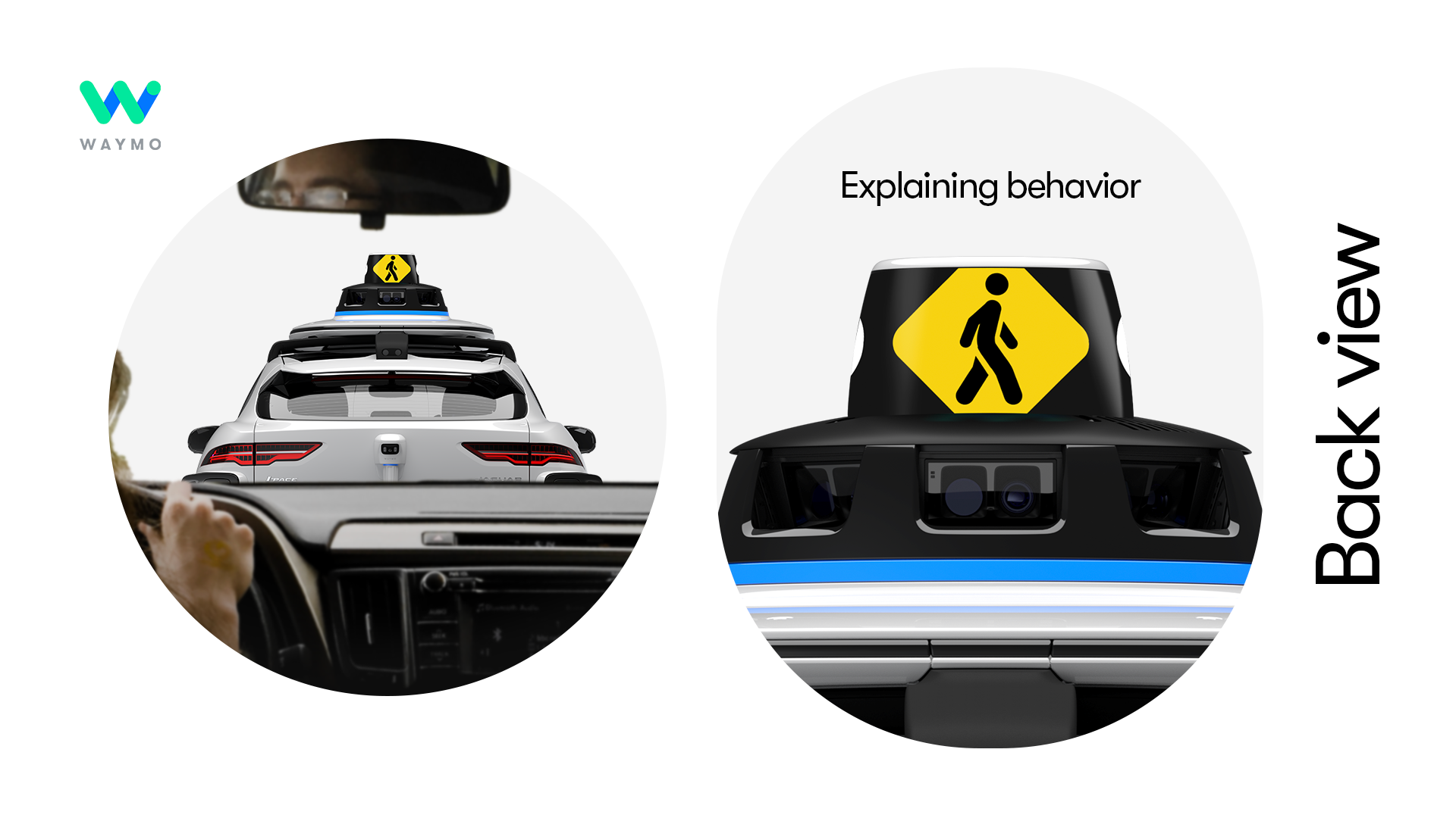 Waymo har utviklet et system for visuell kommunikasjon mellom ubemannede biler og mennesker.-2
