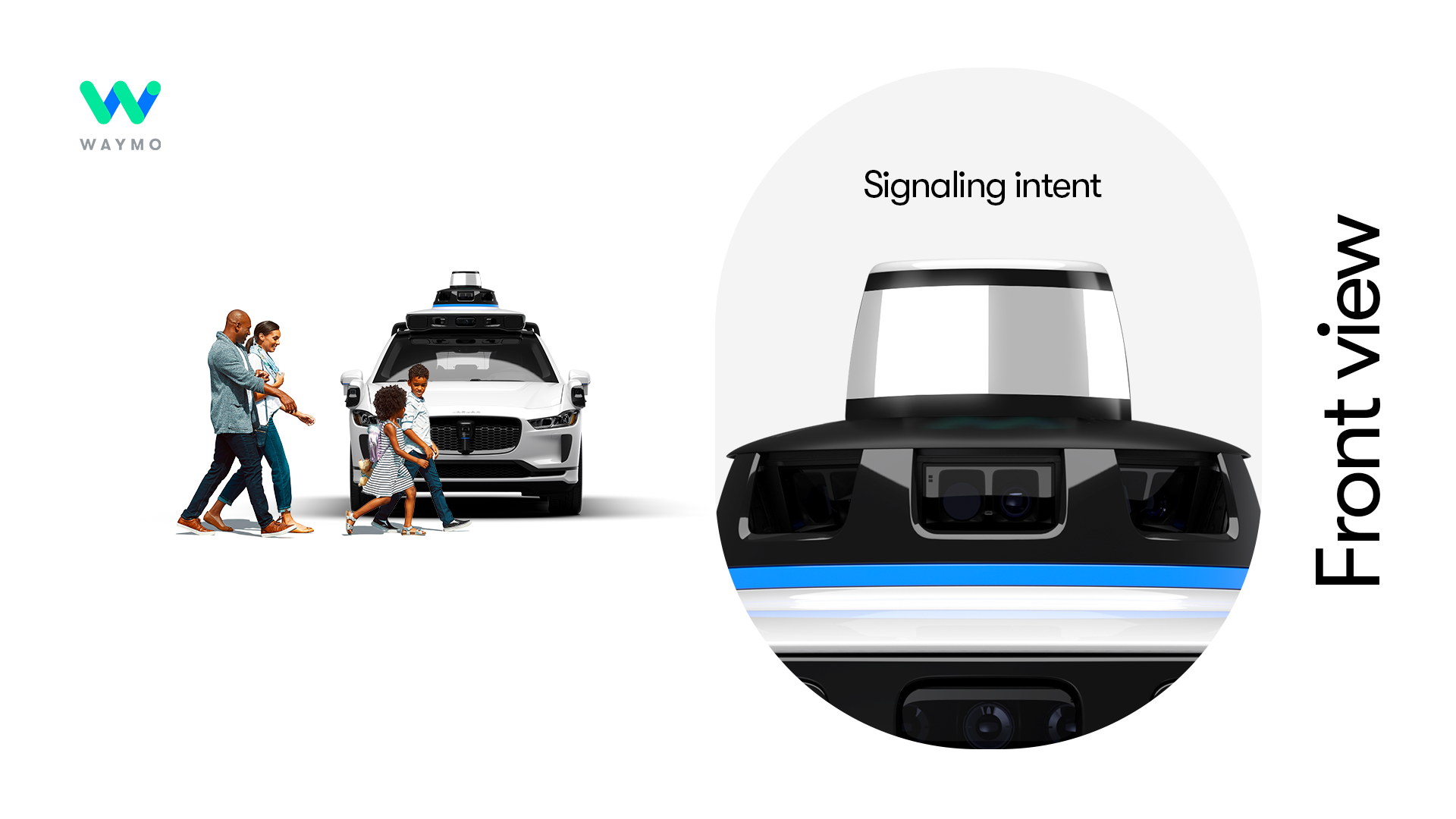 Waymo heeft een visueel communicatiesysteem ontwikkeld voor onbemande auto's met mensen-3