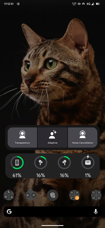 Віджет відтінків і налаштувань LibrePods
