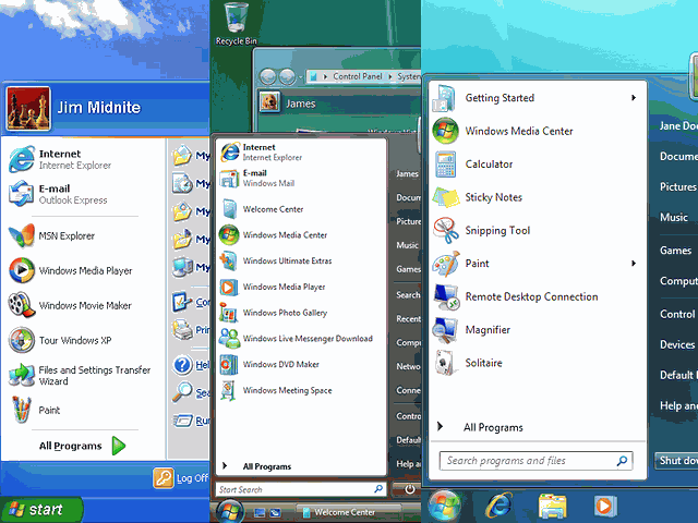 История графических интерфейсов ОС Windows-9