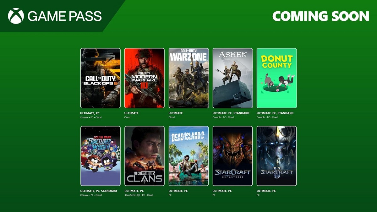 Call of Duty: Black Ops 6, two StarCraft, Dead Island 2 and more await Xbox Game Pass subscribers in the second half of October