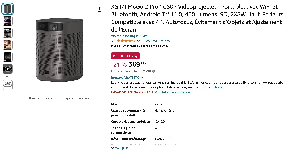 XGIMI MoGo 2 Pro - vidéoprojecteur portable