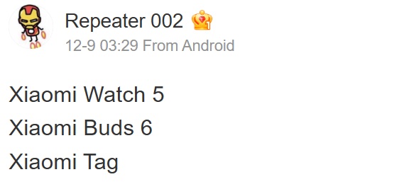 Translation of Repeater 002's message about Xiaomi Tag on Weibo
