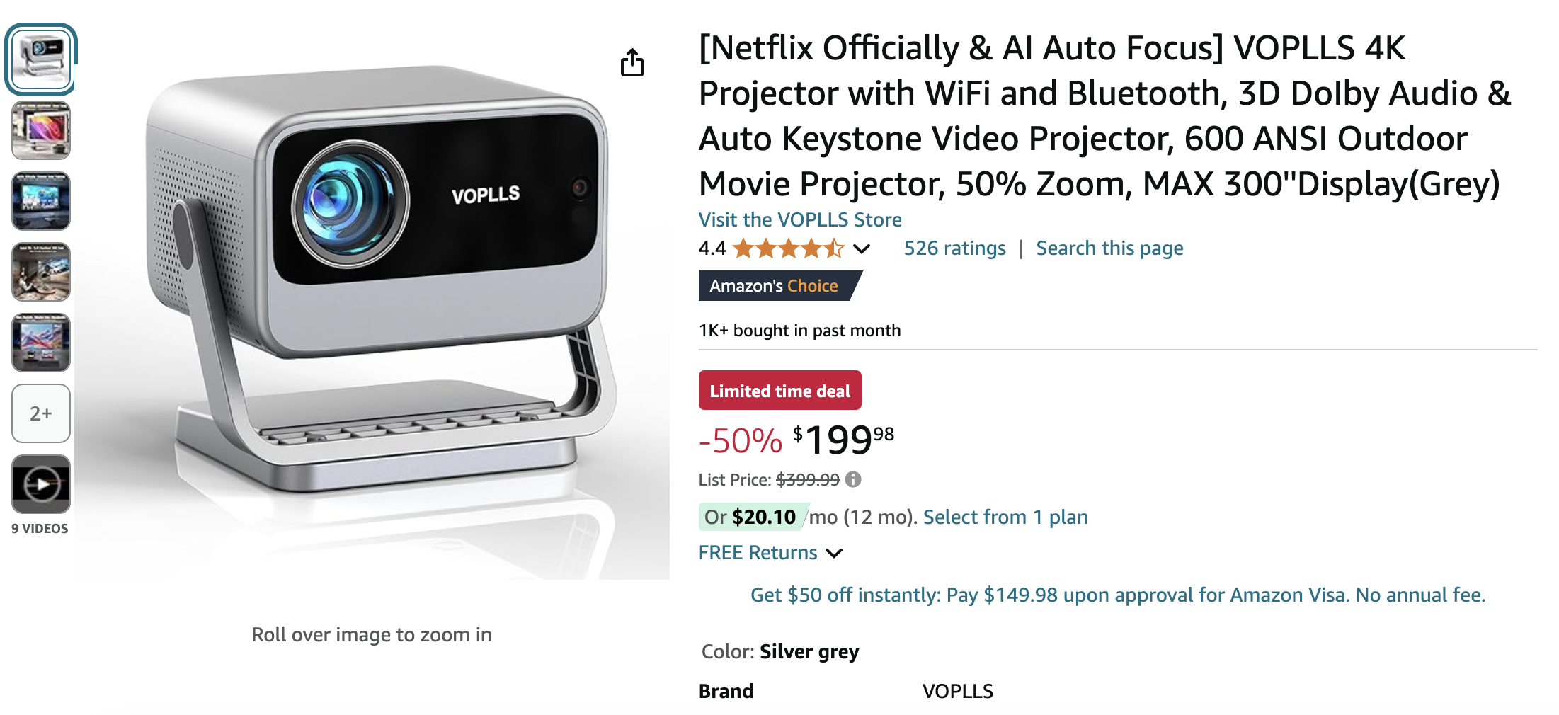 VOPLLS 4K Projector - Buy Now $200 Off!