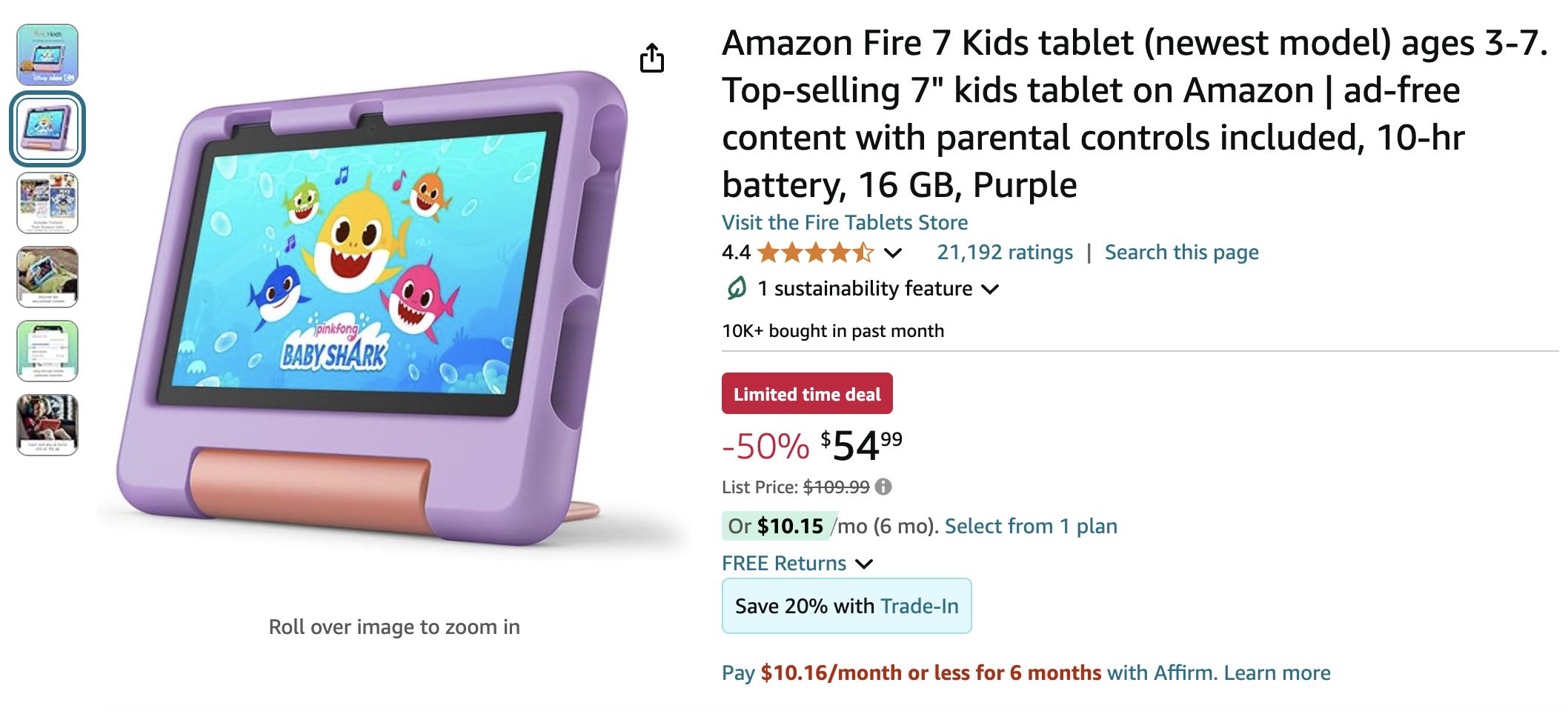 Great Opportunity to Buy the Amazon Fire 7 Kids Tablet with a $55 OFF!