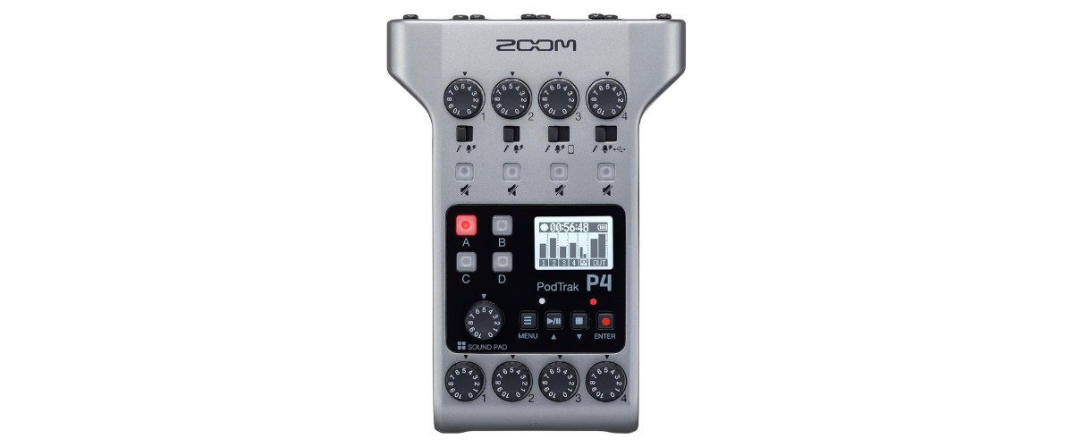 Zoom PodTrak P4 Portable Podcast Recorder