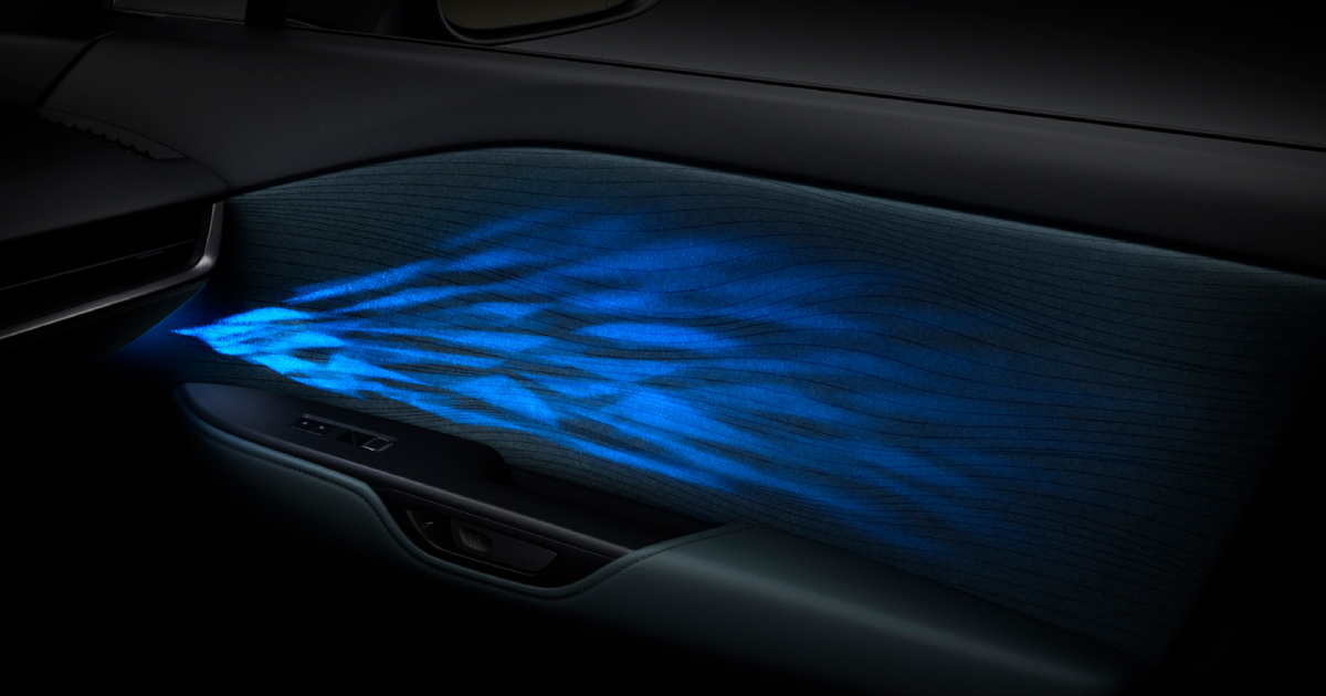 Демонстрация работы 'Dynamic Shadowy Illumination' в Lexus RZ