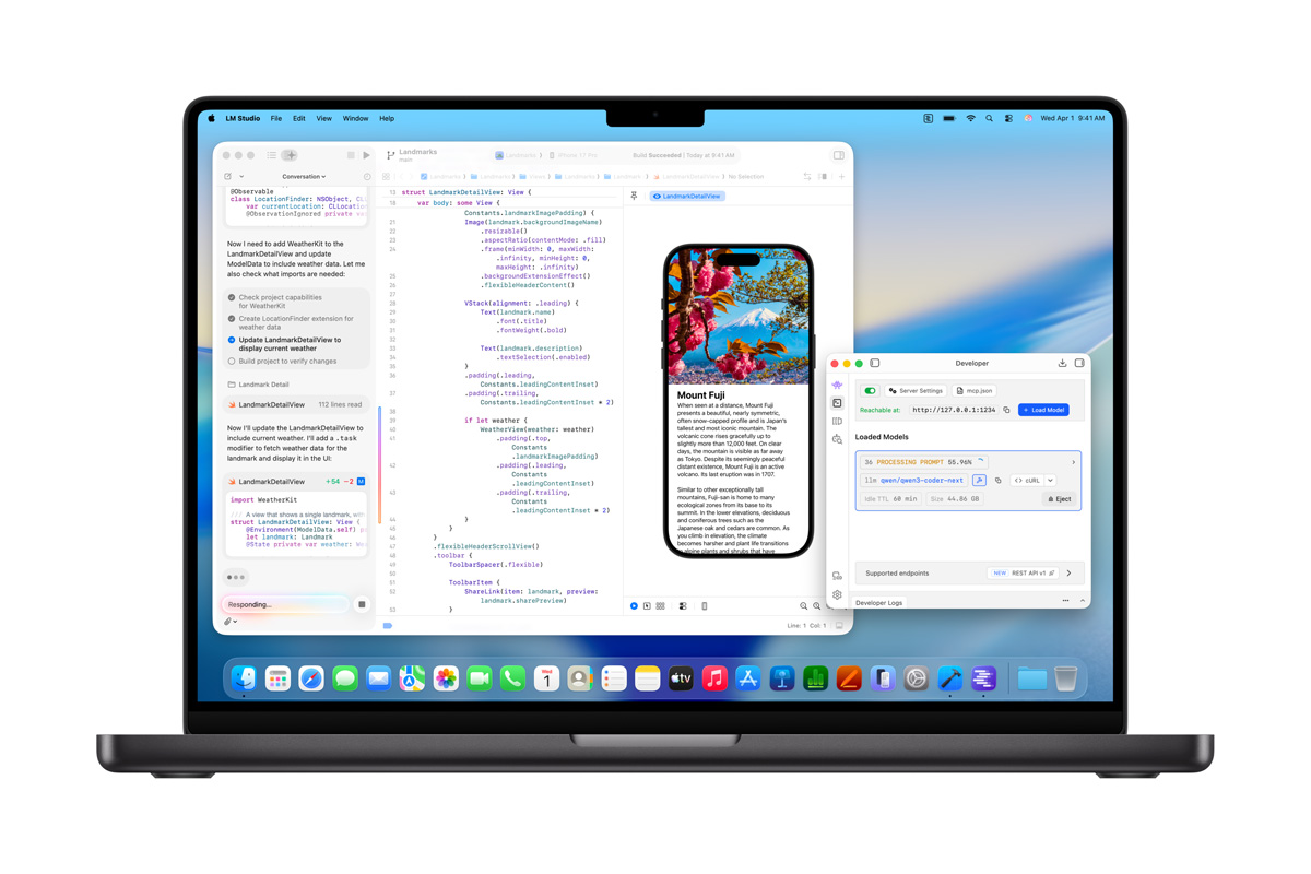 Apple M5 Pro та M5 Max у LM Studio та Xcode
