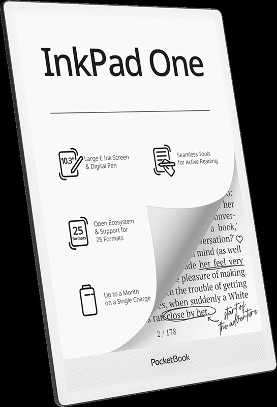 PocketBook InkPad One рідер - вид збоку