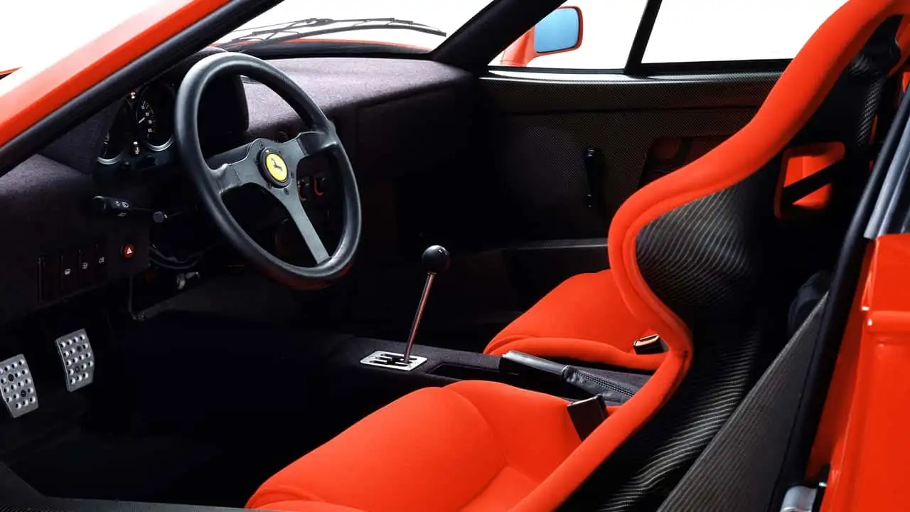 Interior of Ferrari F40