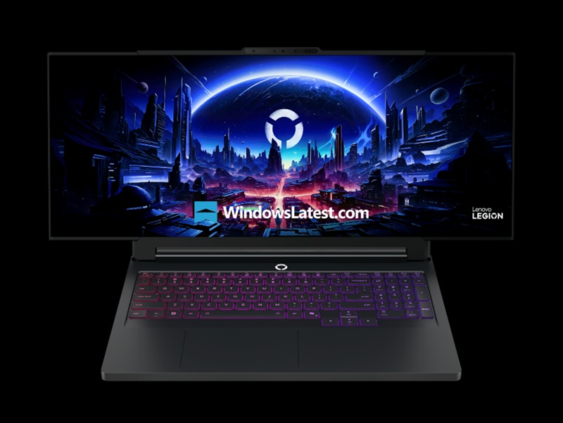 Экран ноутбука Lenovo Legion Pro Rollable в расширенном состоянии