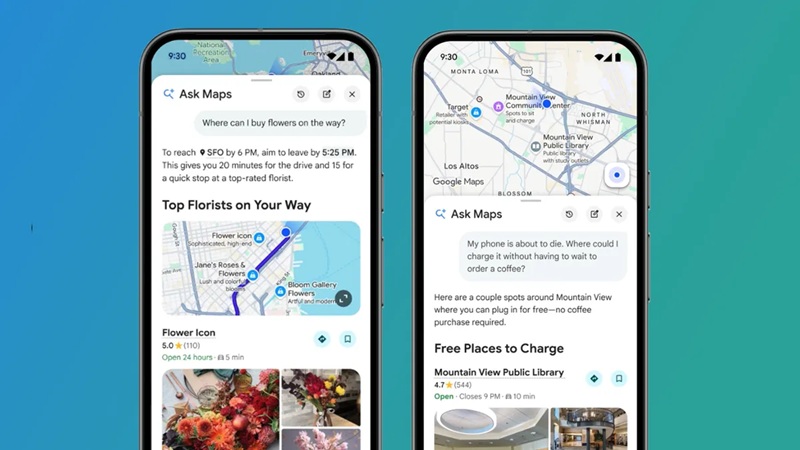 Ask Maps на Google Maps