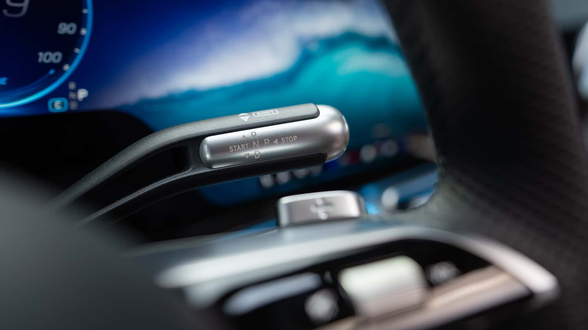 Close-up of Mercedes infotainment display