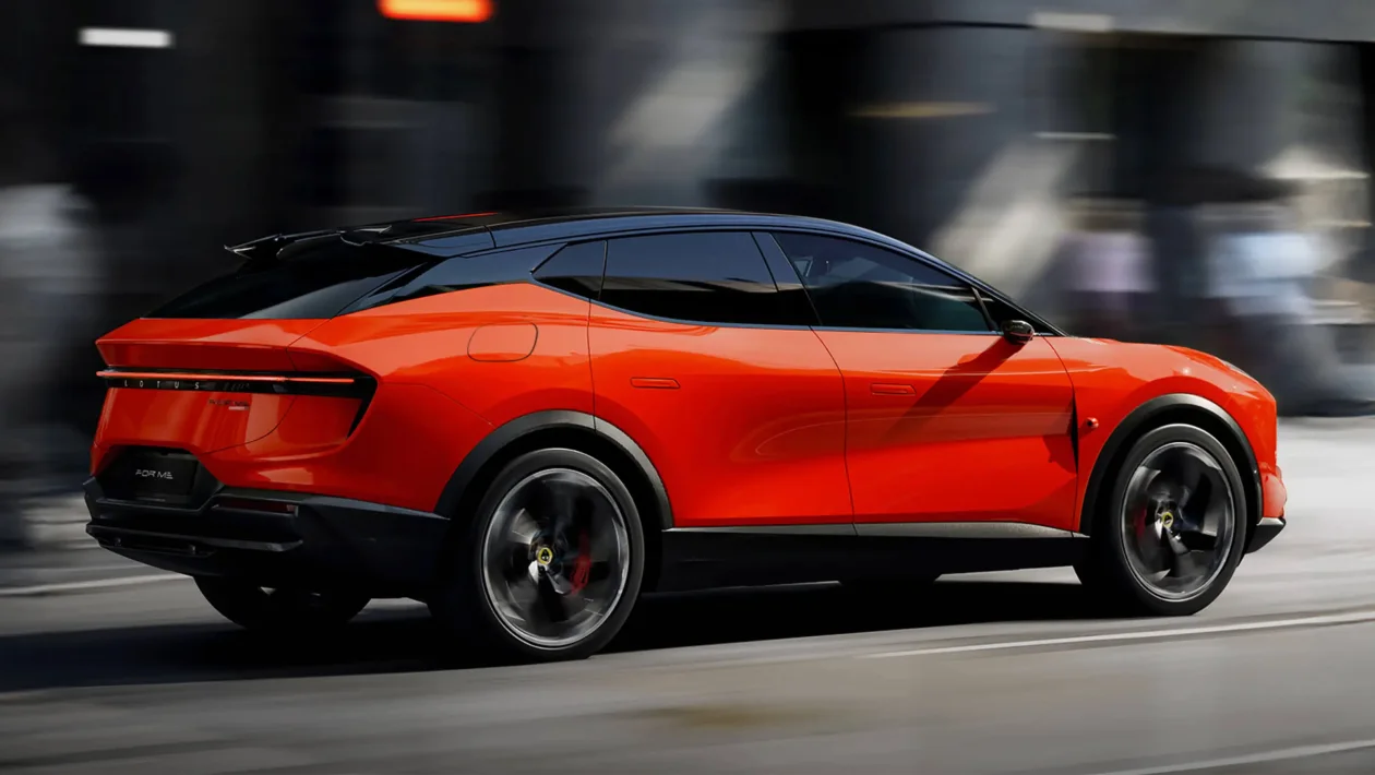 Rear view of 2026 Lotus Eletre hybrid